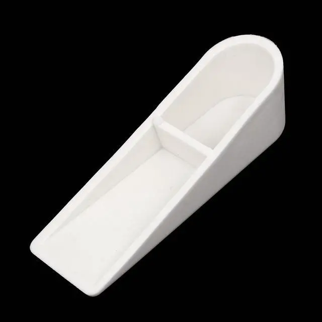 Alt view image 3 of 4 - Home Office Rubber Safety Wedge Door Stopper Doorstop White 100mm Length 2pcs