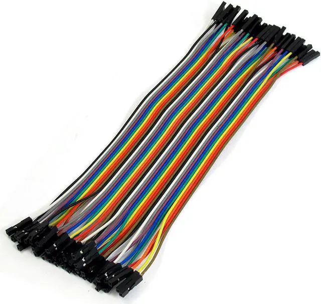 Main image of Unique Bargains 40 PCS 20CM Female to Female 1 Pin Plug Jumper Cable Wire for Arduino