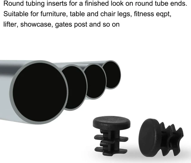 Alt view image 6 of 7 - 13mm 0.51" OD Plastic Tube Inserts Pipe Caps 8pcs 0.4"-0.47" Inner Dia Eqpt Legs