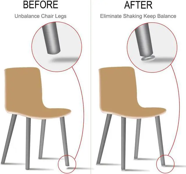 Alt view image 5 of 7 - M8 x 15 x 28mm Leveling Feet Adjustable Leveler for Desk Leg, White Cap 4pcs