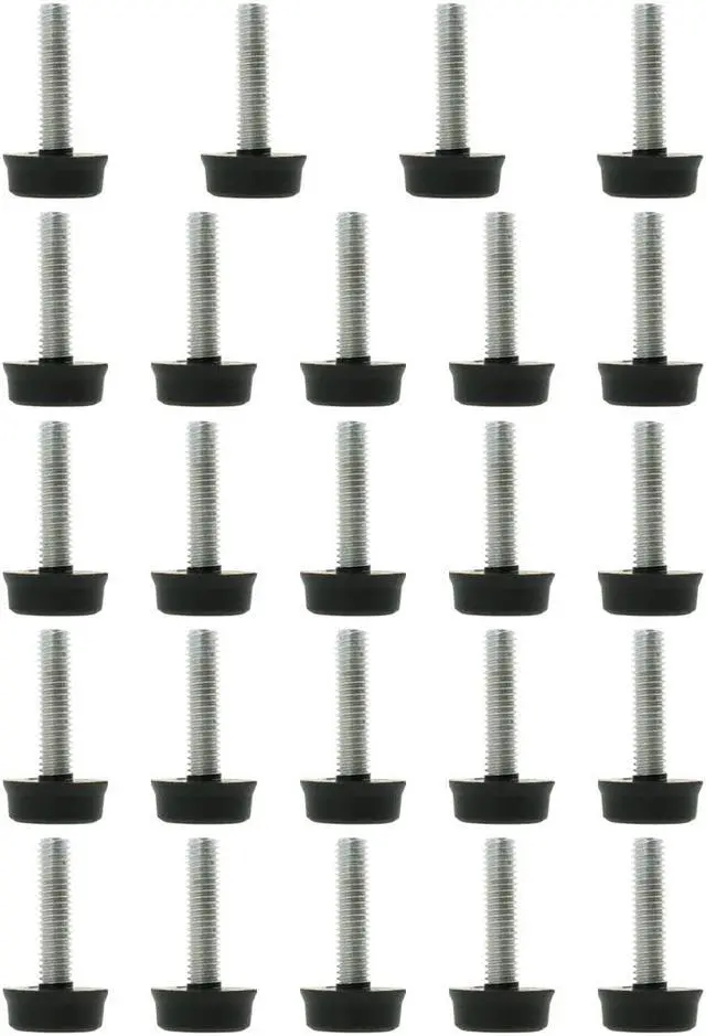 Main image of M6 x 24 x 18mm Furniture Glide Leveling Feet Floor Protector for Table Leg 24pcs