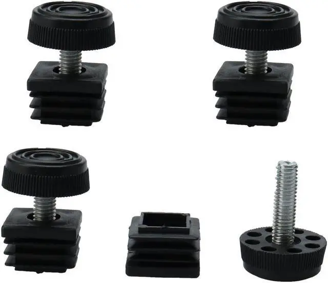 Main image of Leveling Feet 25 x 25mm Square Tube Insert Furniture Adjustable Leveler 4 Sets