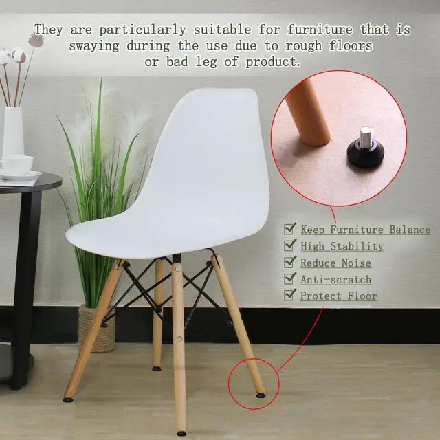 Alt view image 6 of 7 - M10 x 15 x 30mm Leveling Feet Adjustable Support Cover for Machine Leg 24pcs