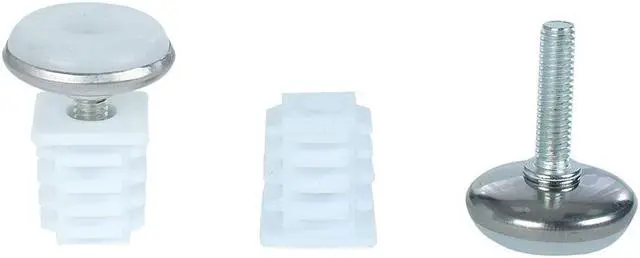 Main image of Adjustable Leveling Feet 19 x 19mm Square Tube Inserts Furniture Glide 2 Sets