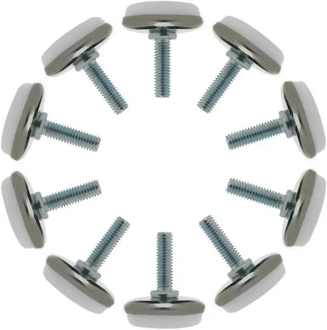Main image of M6 x 20 x 30 Leveling Feet Protector Floor Round Base Leveler for Desk Leg 10pcs
