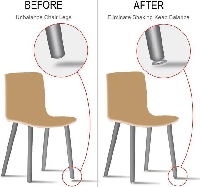 Alt view image 5 of 7 - M8 x 25 x 28mm Leveling Feet Adjustable Leveler Desk Leg, White Cap, 8pcs