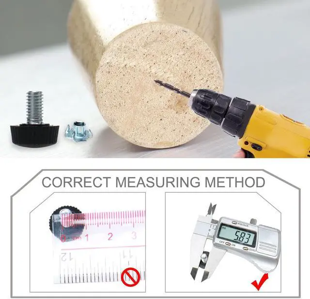 Alt view image 3 of 7 - M6 x 10 x 16mm Leveling Feet Adjustable Leveler Floor Protector for Table 8pcs