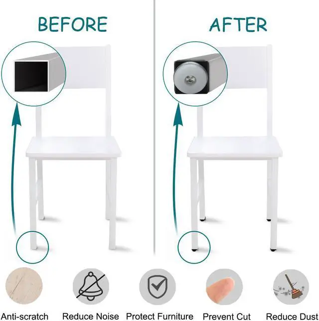 Alt view image 4 of 7 - M8 Leveling Feet 30 x 30mm Square Tube Insert Adjustable Furniture Glide 4 Sets