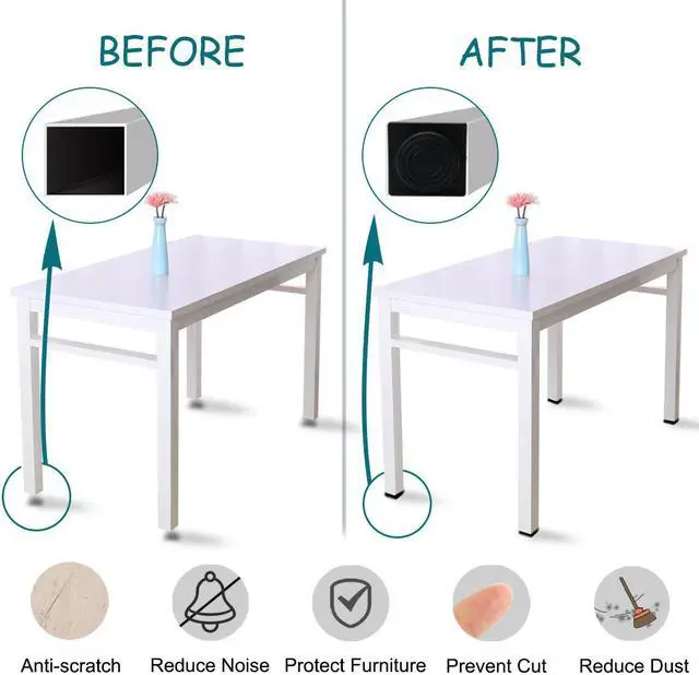 Alt view image 4 of 7 - M8 Leveling Feet 50 x 50mm Square Tube Insert Adjustable Furniture Glide 4 Sets