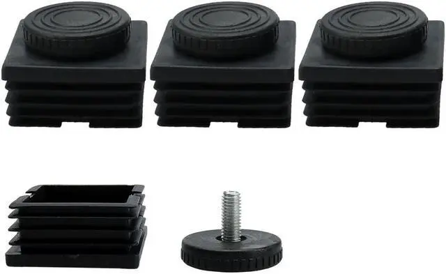 Main image of M8 Leveling Feet 50 x 50mm Square Tube Insert Adjustable Furniture Glide 4 Sets