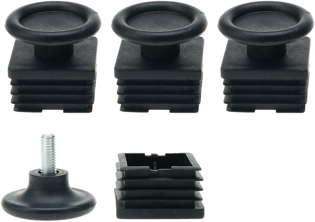 Main image of Leveling Feet 40 x 40mm Square Tube Insert Adjustable Leveler for Cabinet 4 Sets