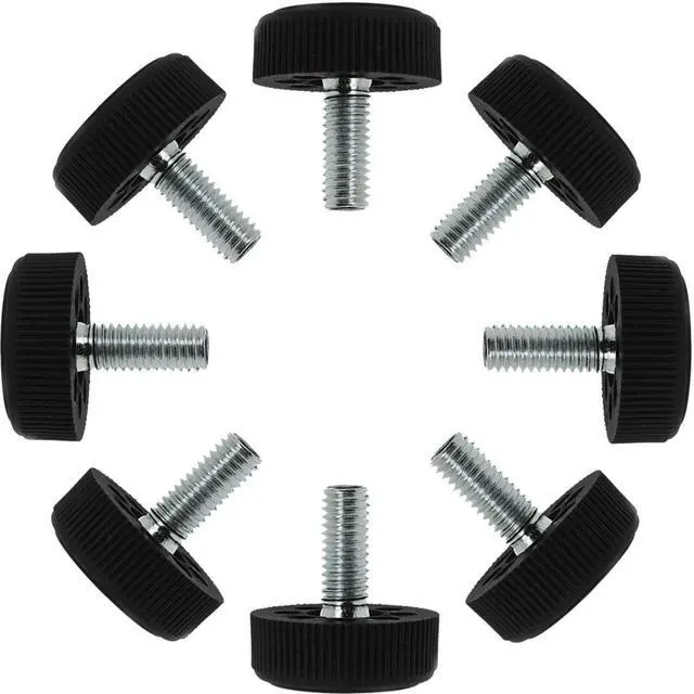 Main image of M8 x 20 x 30mm Furniture Glide Leveling Feet Base Protector for Desk Leg 8pcs