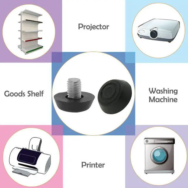 Alt view image 5 of 7 - M8 x 10 x 22.5mm Furniture Leveling Feet Floor Protector for Table Leg 10pcs