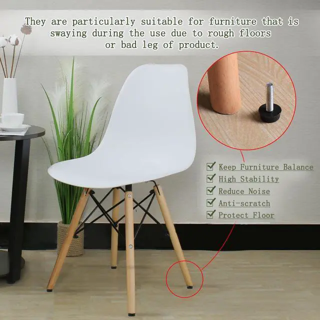 Alt view image 6 of 7 - M6 x 24 x 18mm Furniture Glide Leveling Feet Floor Protector for Table Leg 24pcs