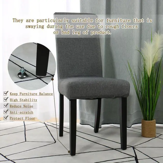 Alt view image 5 of 7 - Leveling Feet 1" 25mm OD Round Tube Insert Furniture Adjustable Leveler 8 Sets