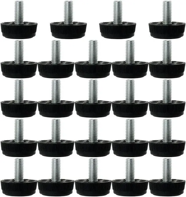 Main image of M8 x 17 x 30mm Furniture Leveling Feet Threaded Adjuster for Table Leg 24pcs