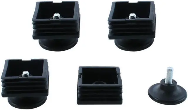 Main image of Adjustable Leveling Feet 50 x 50mm Square Tube Inserts Furniture Glide 4 Sets