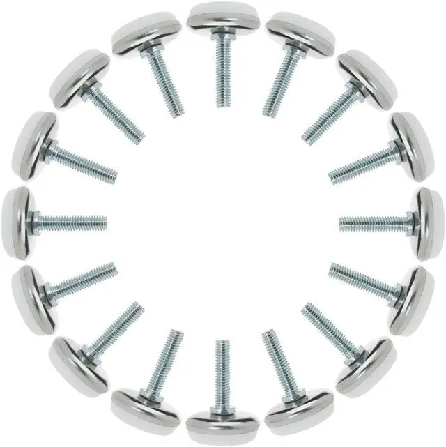 Main image of M6 x 25 x 30mm Leveling Feet Adjustable Leveler for Desk Chair Machine Leg 16pcs