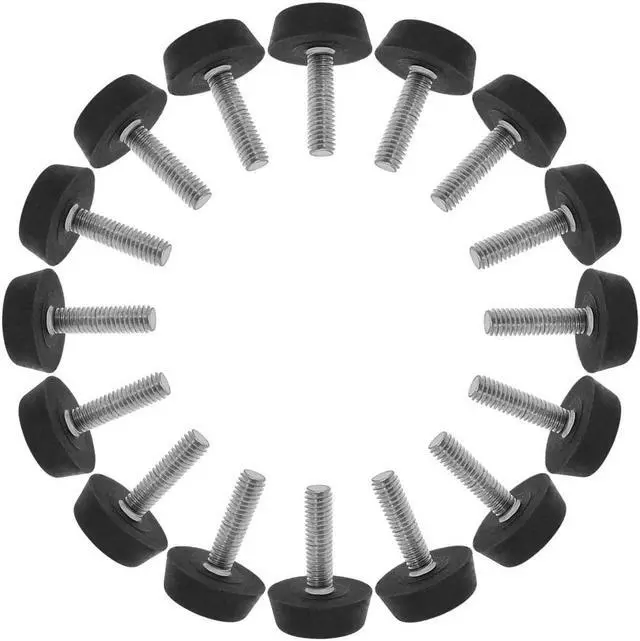 Main image of M6 x 22 x 22mm Furniture Glide Leveling Feet Floor Protector for Table Leg 16pcs