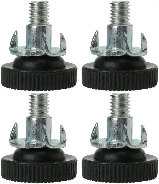 Main image of M8 x 20 x 28mm Furniture Leveling Feet Adjustable Leveler with T-nuts Black 4pcs