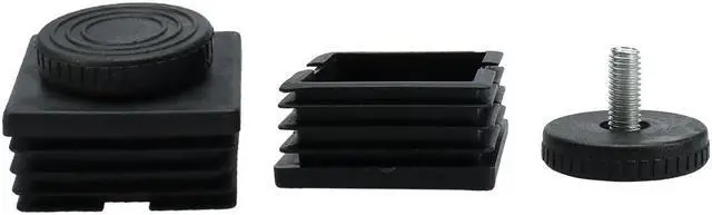 Main image of M8 Leveling Feet 50 x 50mm Square Tube Insert Adjustable Furniture Glide 2 Sets