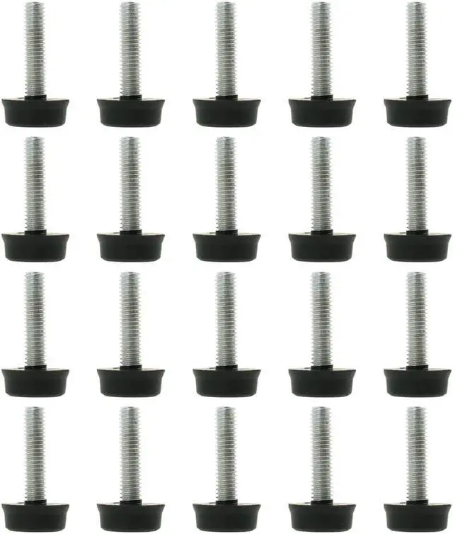 Main image of M6 x 24 x 18mm Furniture Glide Leveling Feet Floor Protector for Table Leg 20pcs