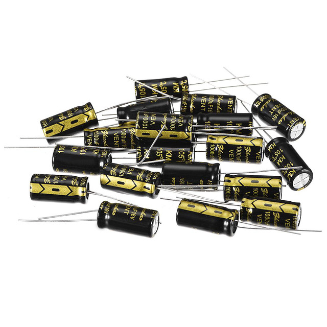 thumbnail image 2 of JB Capacitors 1000uF 16V Radial Electrolytic Capacitor – 10-Pack, ±20% Tolerance, 10x16mm 2 of 2