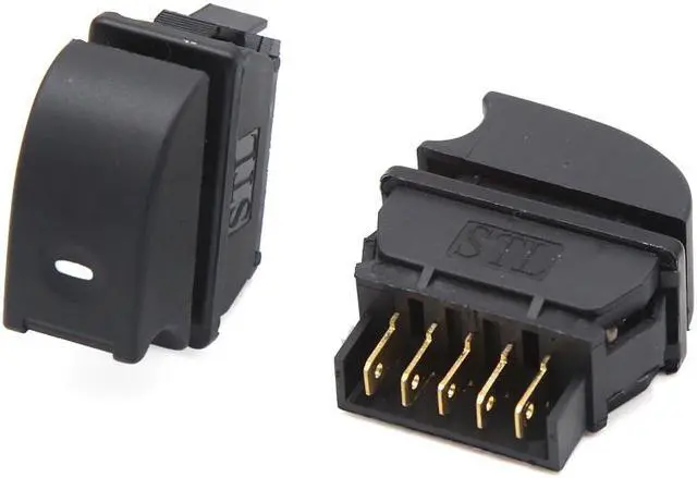 Main image of 2pcs Universal Black 5 Pins Electric Power Window Master Control Switch for Car