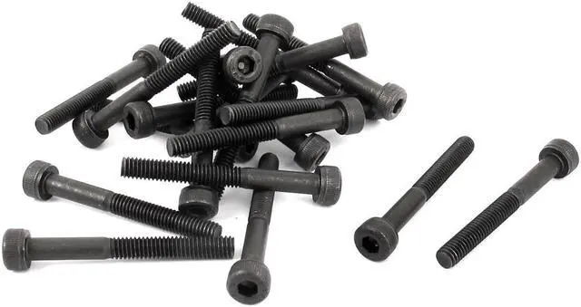 Main image of M4 x 35mm 12.9 Alloy Steel Hex Socket Head Cap Screws Bolts Black 20pcs