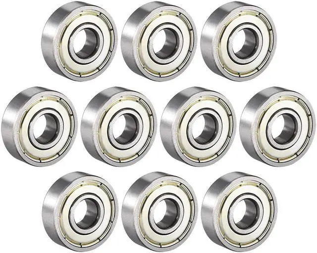 Main image of Deep Groove Ball Bearing 608ZZ Double Shield 8mmx22mmx7mm Carbon Steel 10pcs
