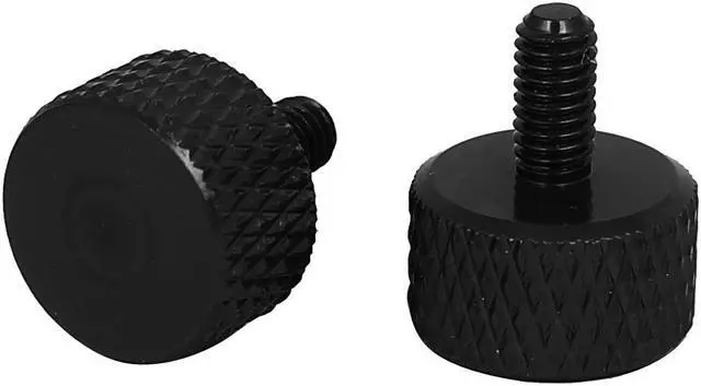 Alt view image 2 of 2 - Computer PC Graphics Card Aluminum Alloy Knurled Thumb Screws Black M3x6mm 4pcs