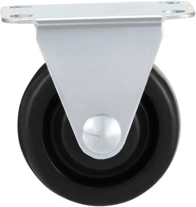 Alt view image 3 of 4 - 1.5 Inch Fixed Casters Wheels Rubber Top Plate Mounted Caster Wheel 44lb Capacity 2 Pcs