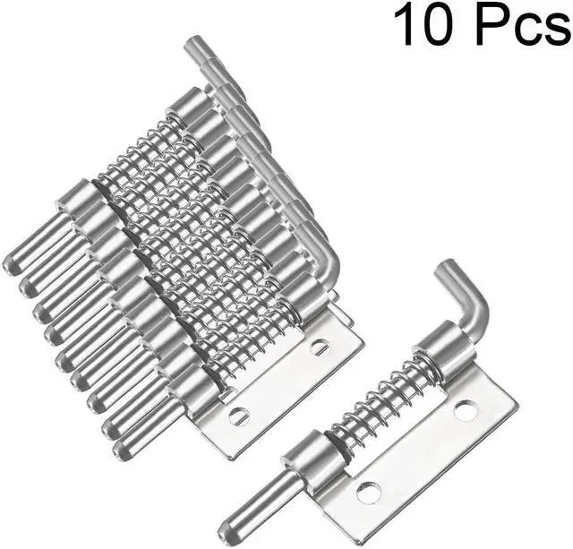 Alt view image 3 of 3 - 10pcs Carbon Steel Lock Bolt Spring Loaded Pin Latch 56mm Long (Left)