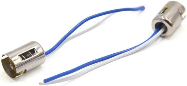 Alt view image 2 of 2 - 12pcs BA15s Light Bulb Dual Head Wiring Harness Socket Connector 12V-36V for Car