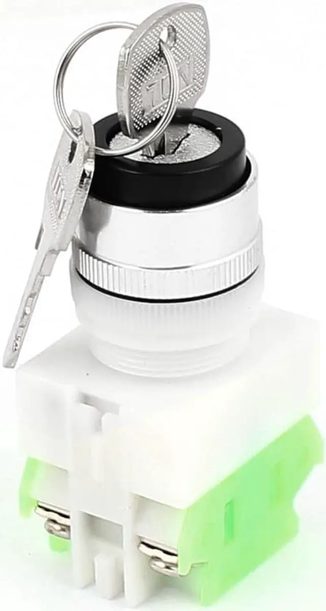 Alt view image 2 of 4 - Unique Bargains AC 660V 10A NC NO 3 Position 4 Terminal Selector Rotary Switch w Keys