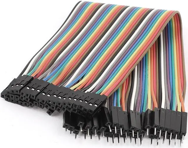 Main image of 20cm 40-pin Male to Female Breadboard Jumper Wires Ribbon Flat Cable
