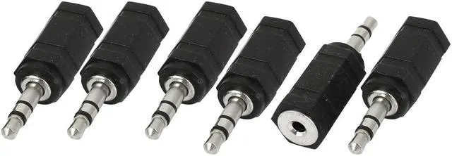 Main image of Unique Bargains 1/8" 3.5mm Stereo Plug to 2.5mm 3/32" Female Jack Earphone Adapter Converter x 6