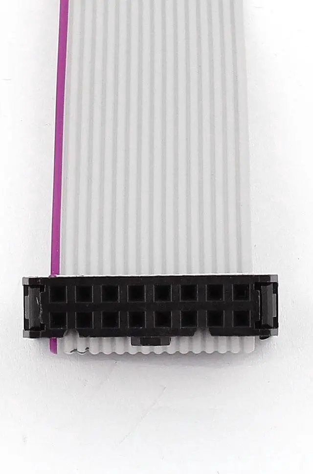 Alt view image 2 of 2 - Unique Bargains 2pcs FC16P IDC 16-Pin Hard Drive Extension Wire Flat Ribbon Cable Connector 30cm