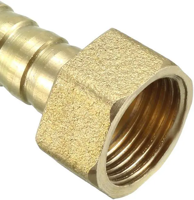 Alt view image 4 of 4 - Brass Barb Hose Fitting Connector Adapter 10mm Barbed x 3/8 PT Female Pipe 2pcs