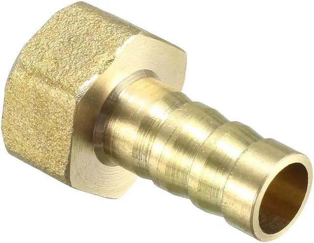 Alt view image 3 of 4 - Brass Barb Hose Fitting Connector Adapter 10mm Barbed x 3/8 PT Female Pipe 2pcs