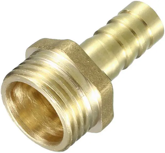 Alt view image 4 of 4 - Brass Barb Hose Fitting Connector Adapter 10mm Barbed x 1/2 PT Male Pipe 5pcs