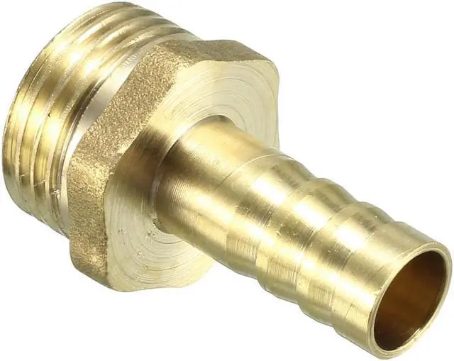 Alt view image 3 of 4 - Brass Barb Hose Fitting Connector Adapter 10mm Barbed x 1/2 PT Male Pipe 5pcs