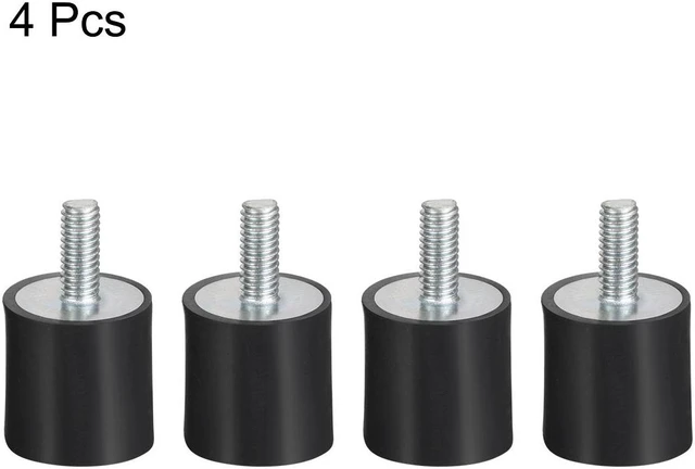 Alt view image 3 of 3 - M4 Male Female Rubber Mounts Shock Absorber Anti Vibration Isolators 15mm x 15mm 4pcs