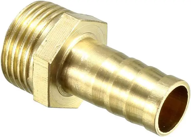 Alt view image 3 of 4 - Brass Barb Hose Fitting Connector Adapter 10mm Barbed x 3/8 PT Male Pipe