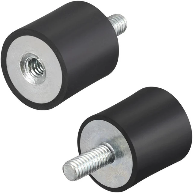 Main image of M4 Male Female Rubber Mounts Shock Absorber Anti Vibration Isolators 15mm x 15mm 4pcs