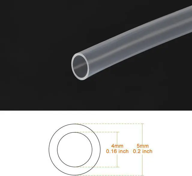 Alt view image 3 of 3 - 4mm ID 5mm OD PTFE Tubing Tube Pipe 1 Meter 3.3ft Lengh For 3D Printer RepRap