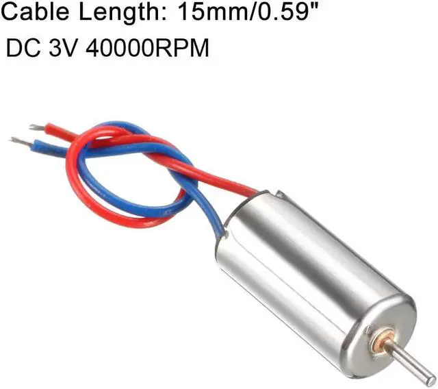 Alt view image 2 of 3 - 4PCS DC 3V 40000RPM Coreless Micro Motor 612 6x12mm for Airplane Model RC Toys