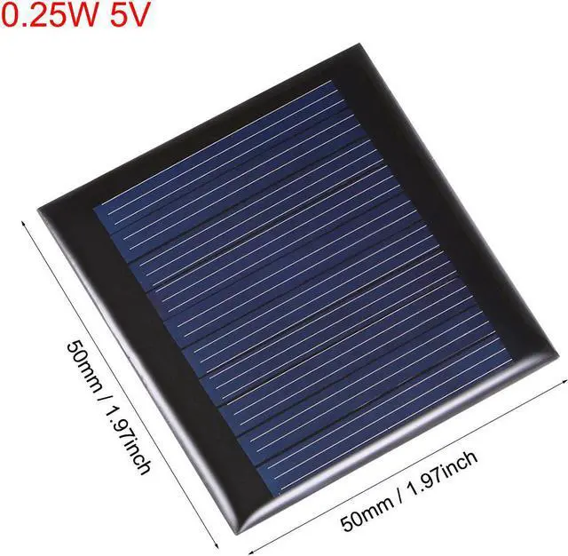 Alt view image 2 of 5 - 5Pcs 0.25W 5V Small Solar Panel Module DIY Polysilicon for Toys Charger