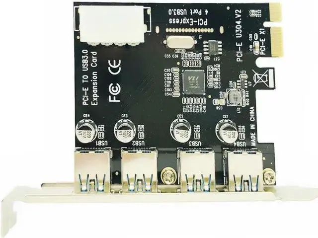 Main image of Amify PCI e to USB Expansion Card 4 Port USB 3.0 PCI Express Expansion Card USB PCI E Adapter USB 3 PCIE Converter for Win 10