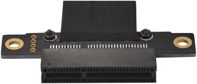 Alt view image 4 of 6 - NEW Computer Cables Connectors Extender PCIE Riser Cable PC Riser Card Flat Cable PCI Express 3.0 X4 to X4 Extension Cables 24cm